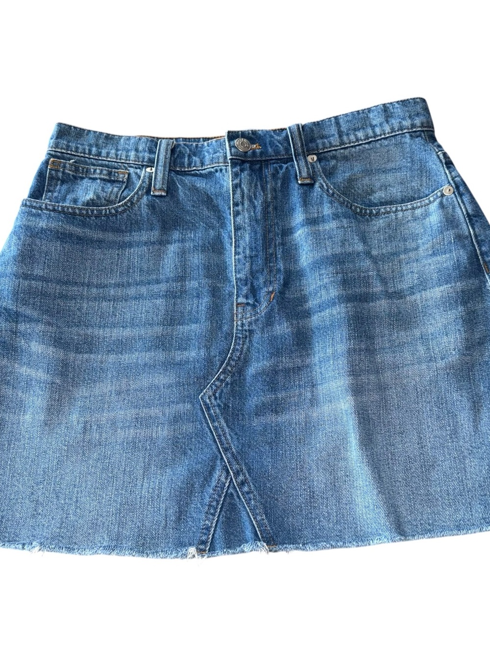 Madewell Denim Skirt Women's Size 29 Blue Casual Solid A Line Denim Skirt